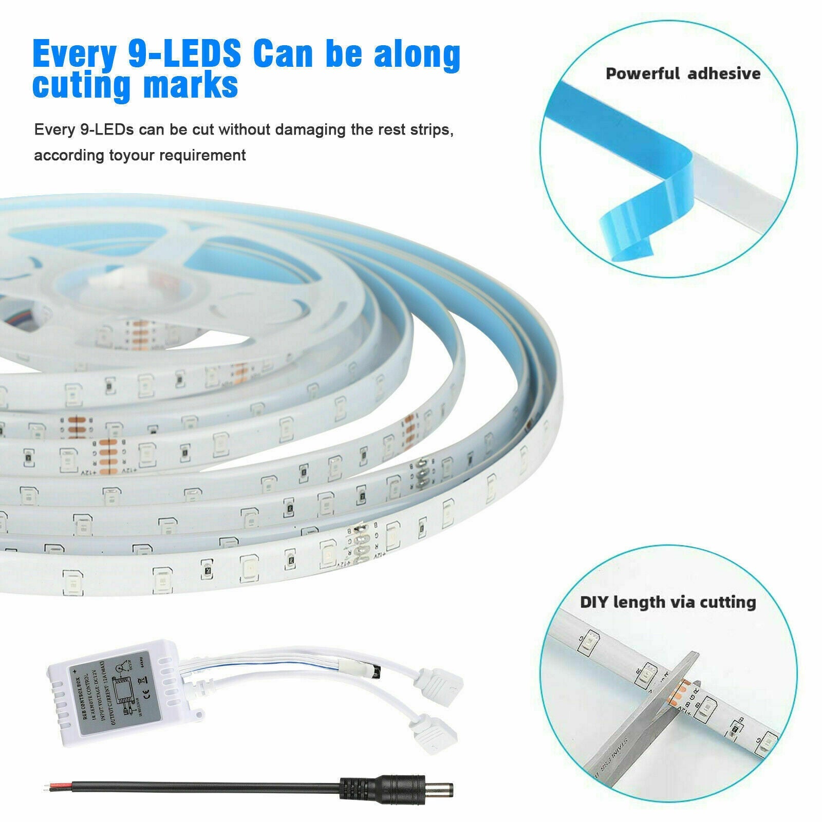 LED Strip Lights - RGB Color Changing with App Control & Music Sync | 16.4FT / 32.8FT