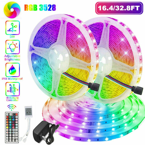 LED Strip Lights - RGB Color Changing with App Control & Music Sync | 16.4FT / 32.8FT