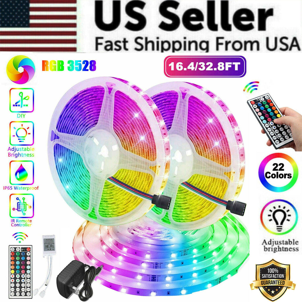 LED Strip Lights - RGB Color Changing with App Control & Music Sync | 16.4FT / 32.8FT